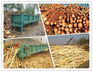 wood log debarker machine